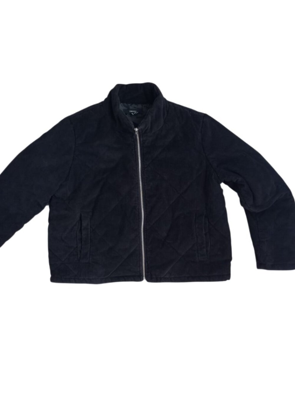 Forever 21 Black Corduroy Bomber Jacket Full Zip L